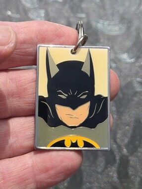 Batman Enamel Vintage Keychain Fob Gift Creations DC Comics 1988 Key Ring